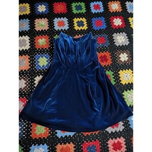 Betsy & Adam Women's Strapless Velvet Dress Made in USA‎ Blue Women's Size 10